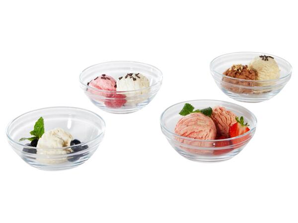 Glass bowl set, 2 or 4 pieces