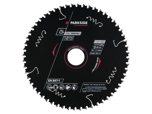 Pilový kotouč pro ruční okružní pilu PPKSBS A, 190 mm