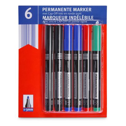Marqueurs indélébiles, 6 pcs