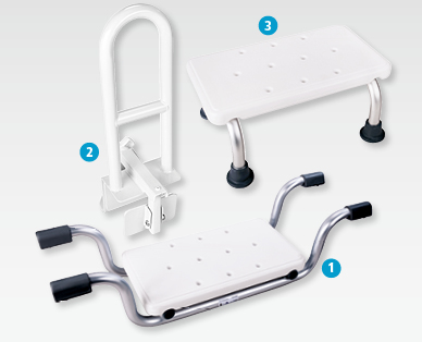 Sedile per vasca da bagno/Maniglia di sicurezza per vasca da bagno/Scalino per accesso vasca
