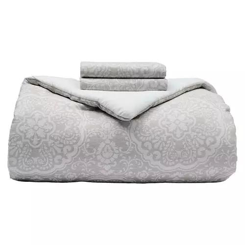 3 Piece Luxury King Size Comforter - Medallion