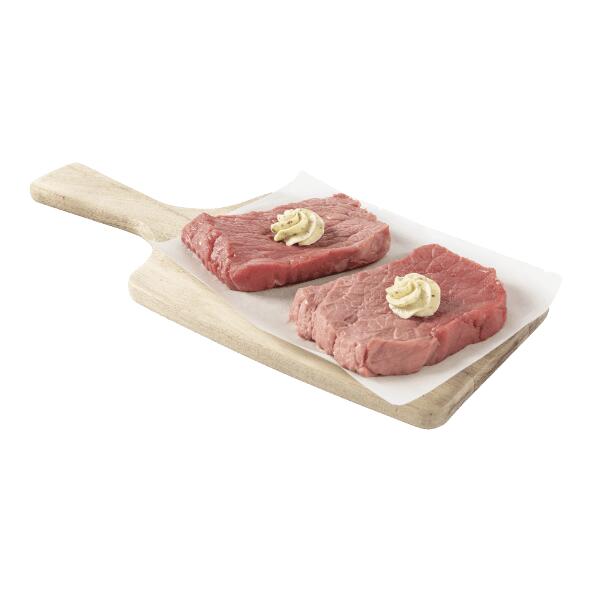 Steak mit Knoblauchbutter