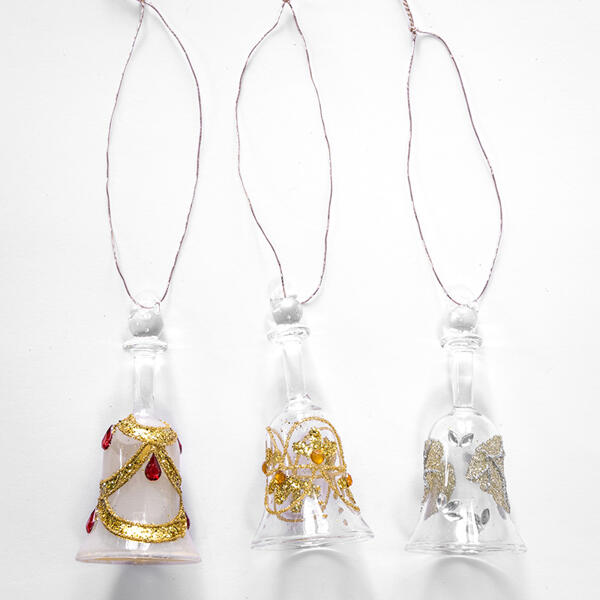 Glas-Weihnachtshänger 4er-Set
