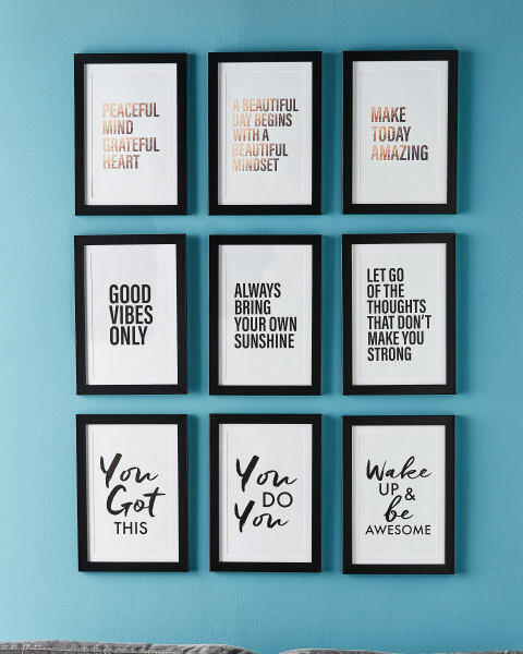 Good Vibes Framed Prints 3 Pack