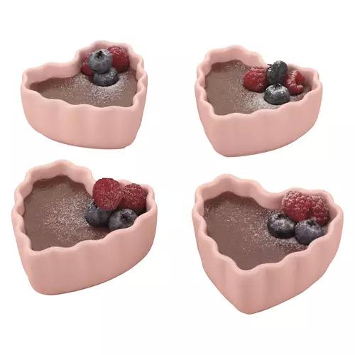 Valentine's Day Scalloped Ceramic Bakeware - Ramekin, Pink