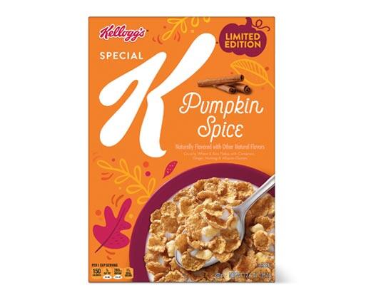 Kellogg's Special K or Mini Wheats Pumpkin Spice Cereal