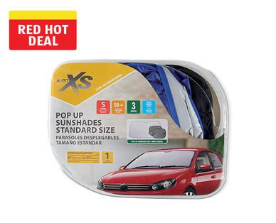 Auto XS Standard or Jumbo Pop Up Car Sunshade