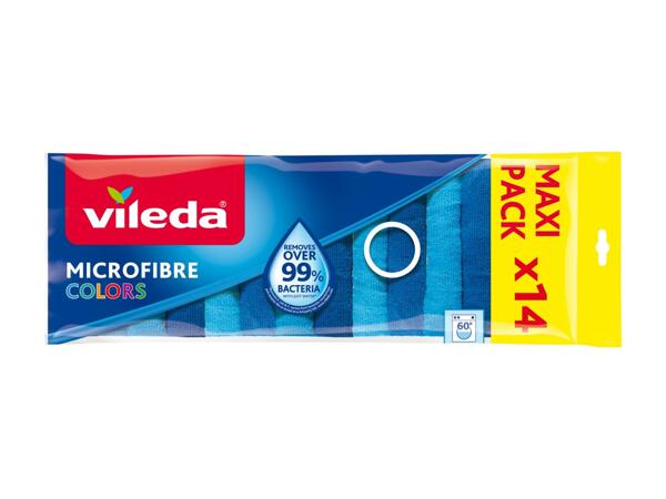 Chiffons universels en microfibre Colours Vileda, set de 14