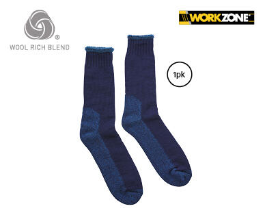 Men's Wool Rich Blend Work Socks 1pk or Cotton Rich Steel Cap Protection Socks 2pk