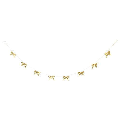 Holiday Garland - Gold Bow