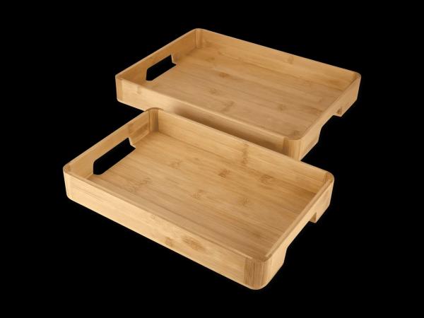 Bambus-Tablett-Set, 2 Stück