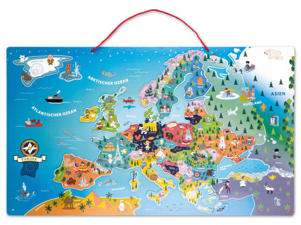 Magnetische Holz Welt- oder Europakarte