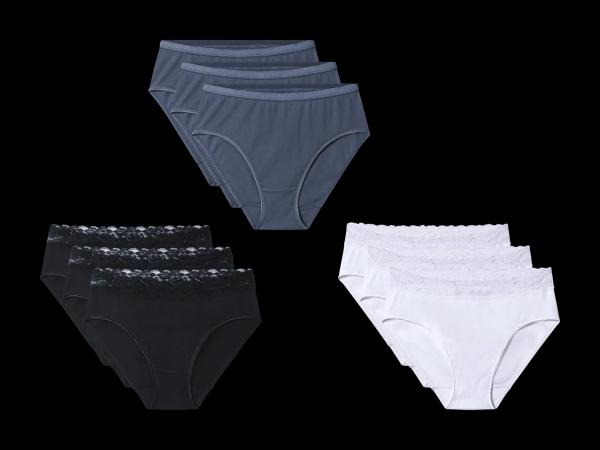 Slips en tissu côtelé, set de 3
