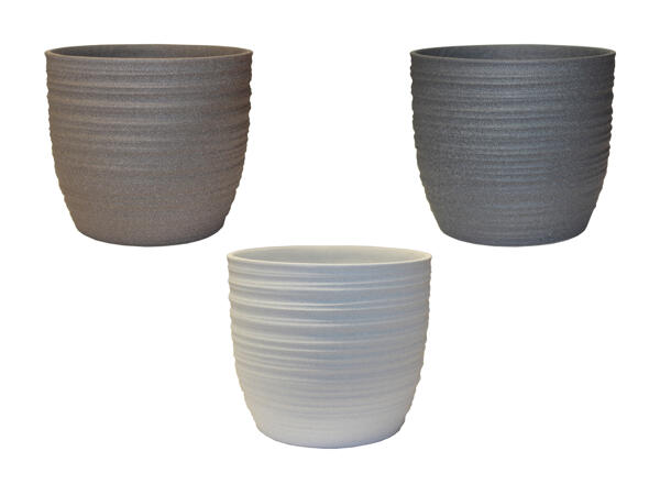 Cache-pot en céramique effet pierre