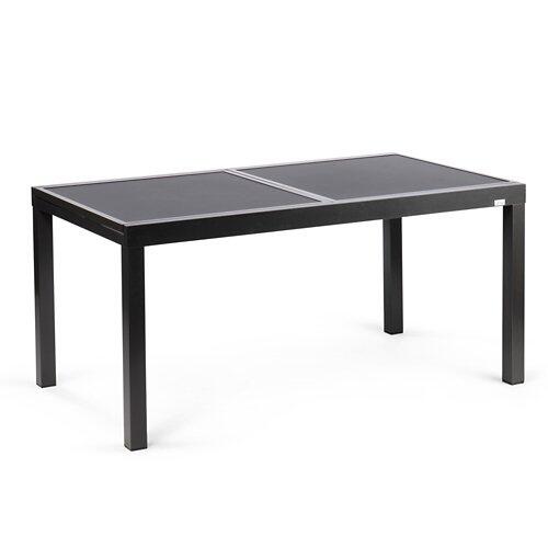 BELAVI Table à rallonge en verre et aluminium, AGET24