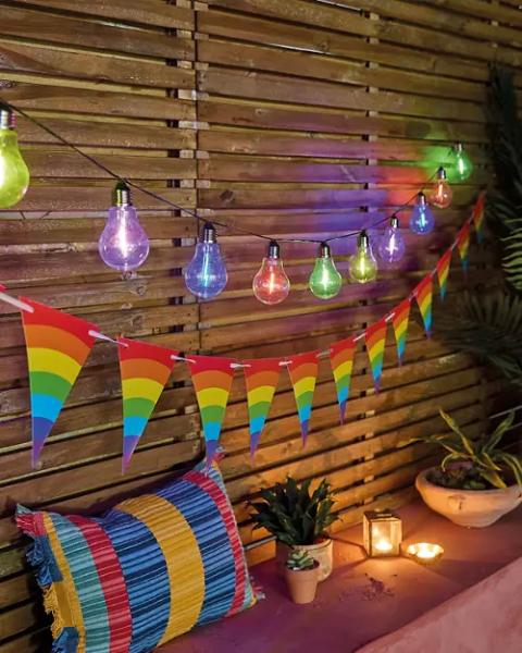 Solar Neon Light Bulb String Lights