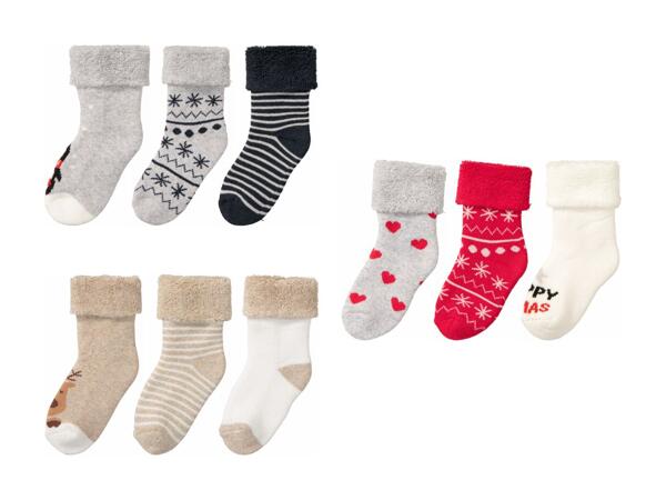 Chaussettes thermorégulatrices pour bébé, 3 paires