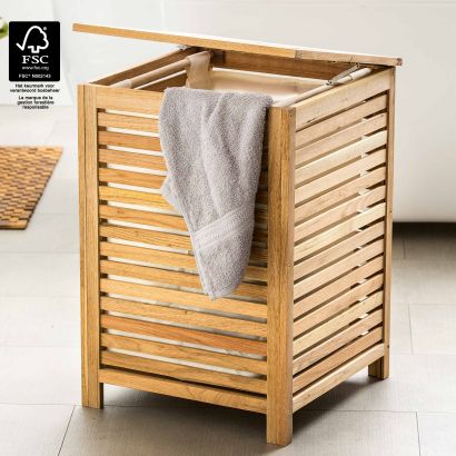 Panier à linge en bois