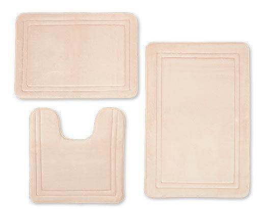 Huntington Home 3 Piece Memory Foam Bath Mat Set