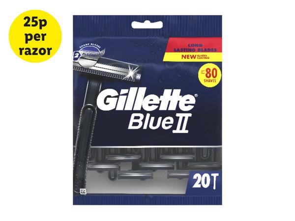 Gillette Blue Disposable Men's Razors 20 pack