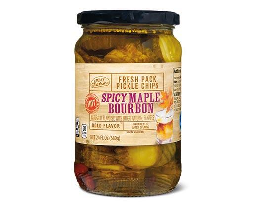 Great Gherkins Mango Habanero or Spicy Maple Bourbon Pickle Chips