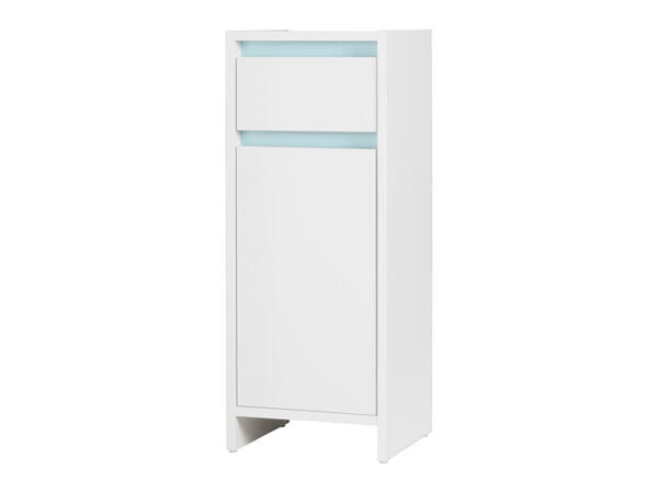 Bad-Seitenschrank "Oslo", mit Tür und Schublade, weiß