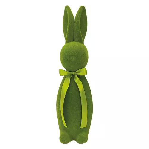 20" Tall Flocked Bunny - Green