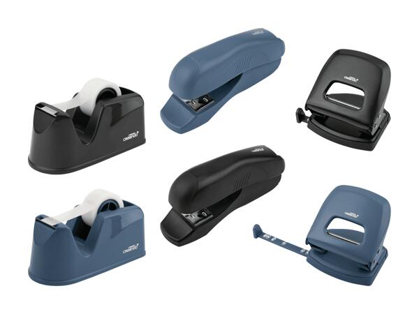 Perforatore/pinzatrice/dispenser per nastro adesivo