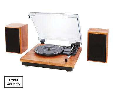 Turntable with Detachable Speakers