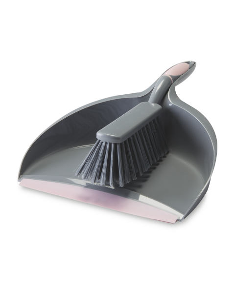 Easy Home Pink Dustpan & Brush