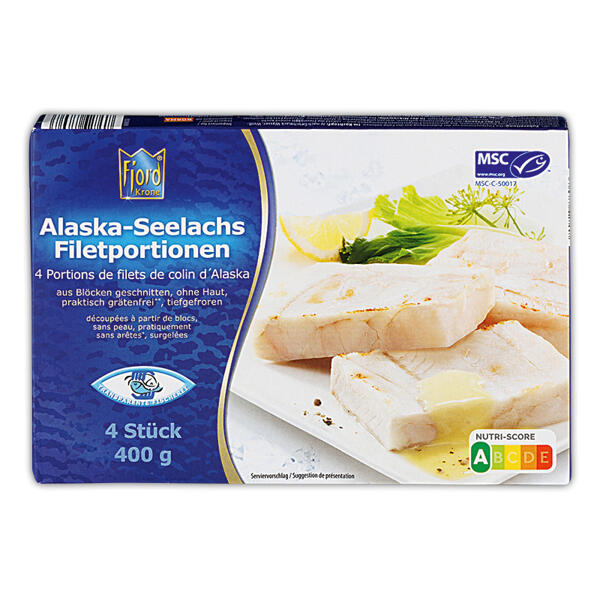 Alaska-Seelachs Filetportionen