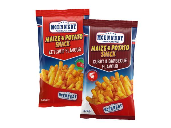 Corn and potato snacks