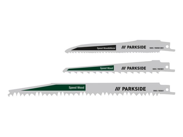 Sabre saw blade set, 3 pieces