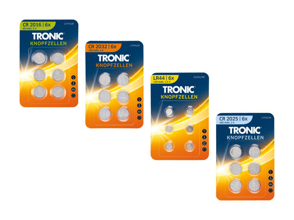 Batterie a bottone, 6 pezzi