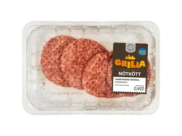 Färska hamburgare