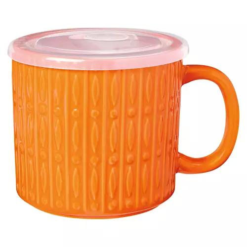 Soup Mug with Lid, Orange