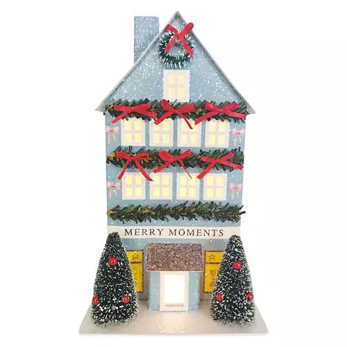 LED Paper Glitter House - Merry Moments
