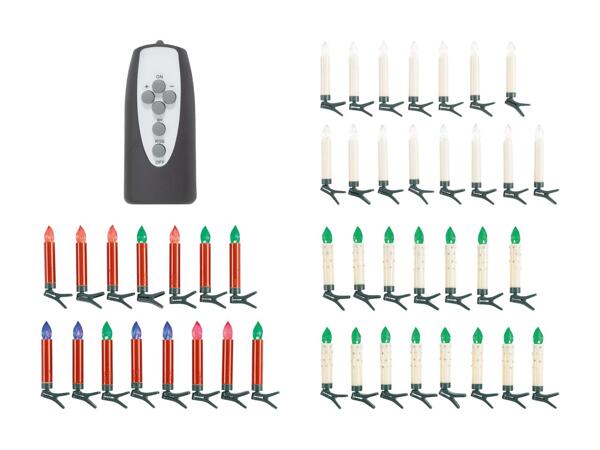 Bougies à LED pour sapin de Noël, 15 pièces