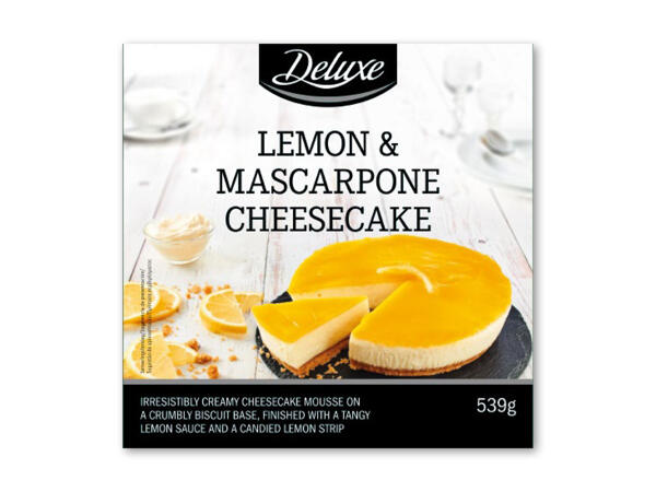 Lemon og mascarpone cheesecake