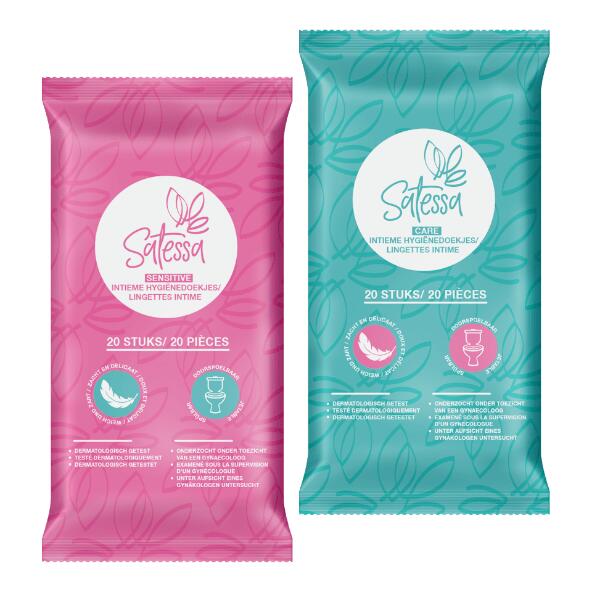 SATESSA(R) 				Lingettes pour l'hygiène intime, 20 pcs