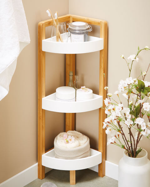 Home Creations Bamboo Corner Rack