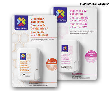 MULTINORM Pastiglie di vitamina A/B12