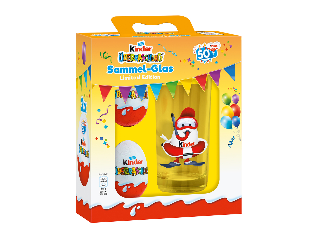 Œufs surprise Kinder Ferrero avec verre à collectionner