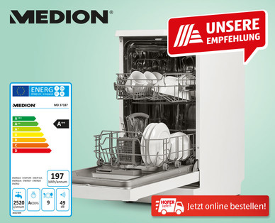 MEDION Geschirrspüler „Slim"