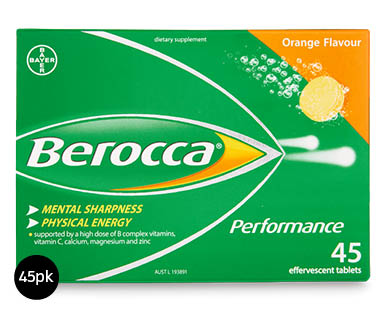 Berocca Performance Effervescent Tablets 45pk