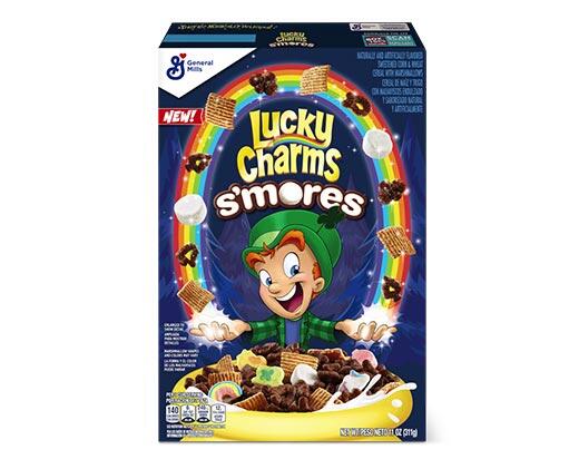 General Mills 
 Lucky Charms S'mores or Kit Kat Cereal