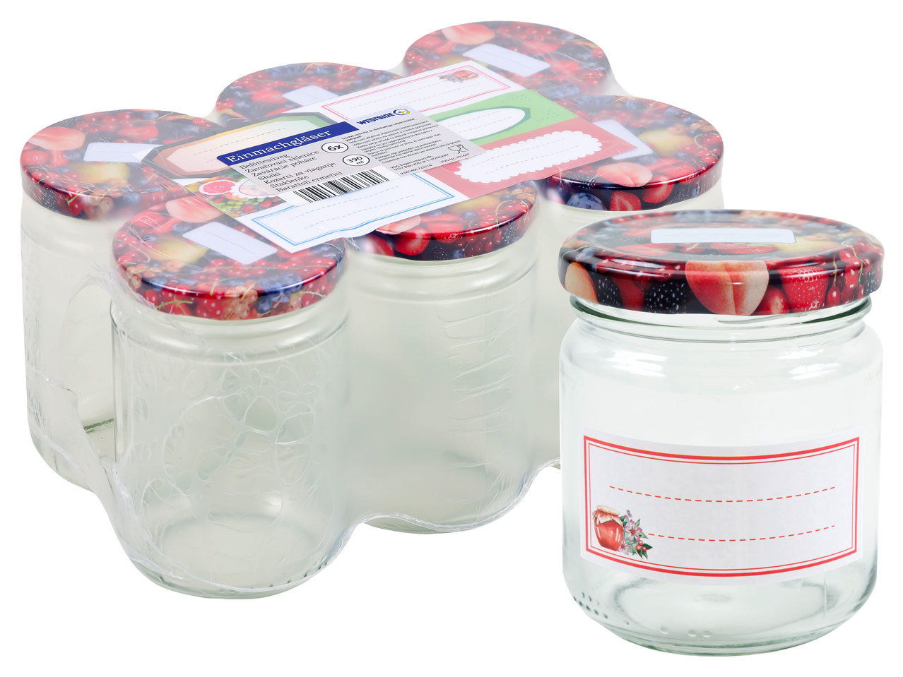Einkochgläser 6x 212 ml