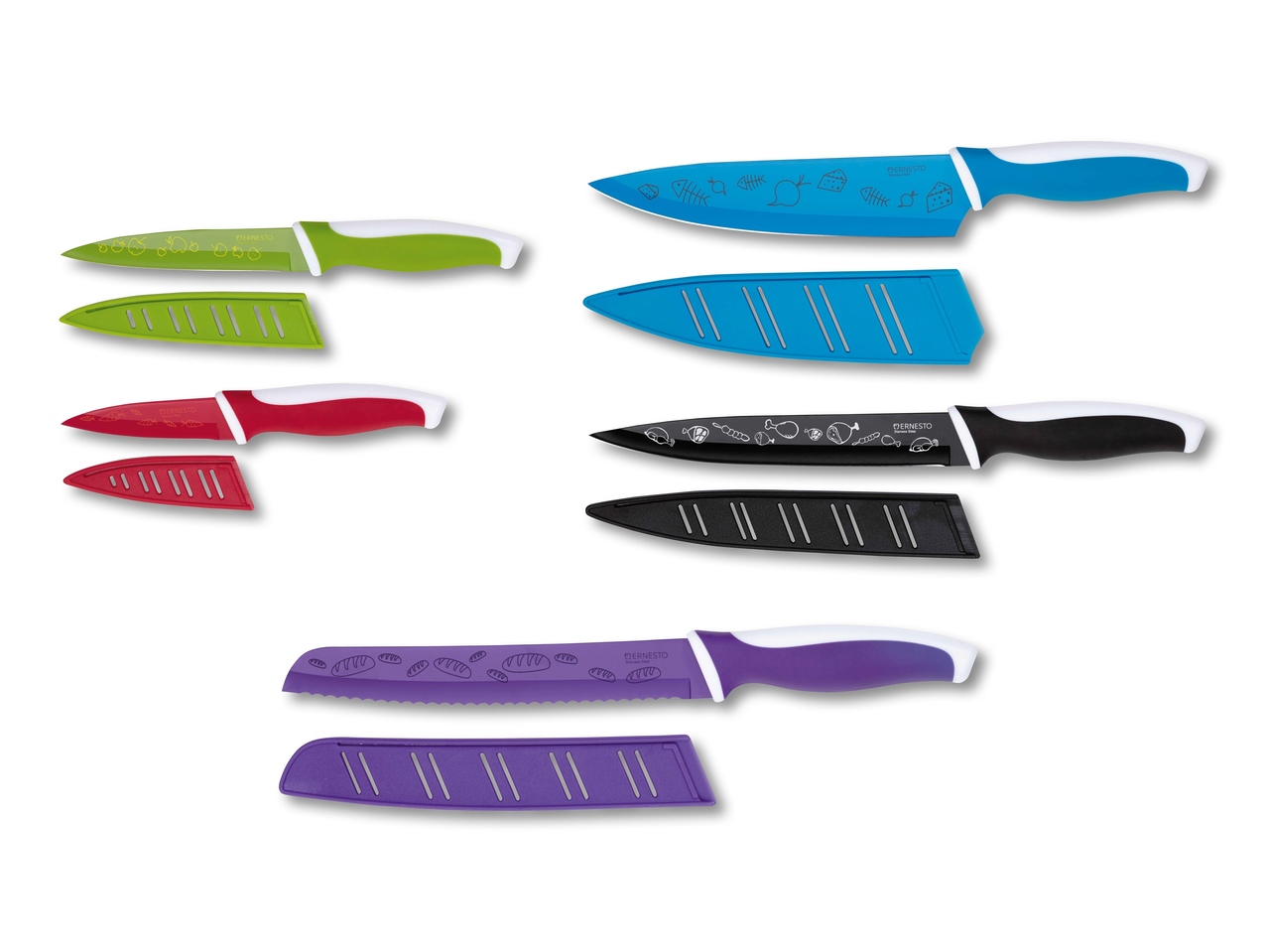 Coltello colorato con protezione lama