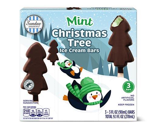 Sundae Shoppe 
 Vanilla or Mint Christmas Tree Ice Cream Bars