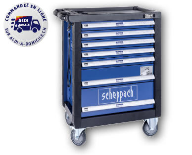 SCHEPPACH Servante d'atelier, 263 pièces